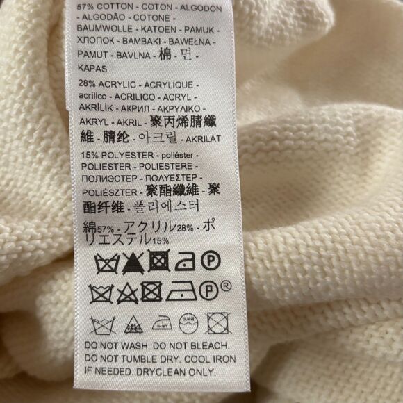 NEW Levi’s Cropped Balloon Sleeve White Crew Neck Sweater- Size XXL - Picture 7 of 7